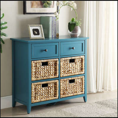 Console avec rangement bleu sarcelle