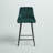 Hallberg Upholstered Velvet Counter Stool with Iron Frame-1563449097