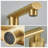 Brushed Gold 3-Hole Low-Arch 8 Inch Widespread Bathroom Faucet, Vanity Sink Faucet With Metal Pop Up Drain Assembly And Water Supply Lines For Lavatory-121292080