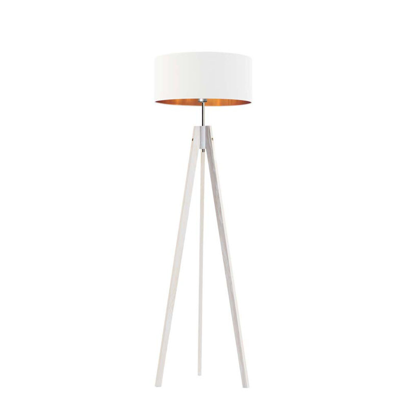 Sedalia 138cm Tripod Floor Lamp, White, White
