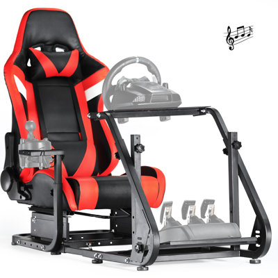 Inbox Zero Ergonomic PC & Racing Game Chair with Built-in Speakers