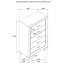 Commode de chambre 5 tiroirs Harrison