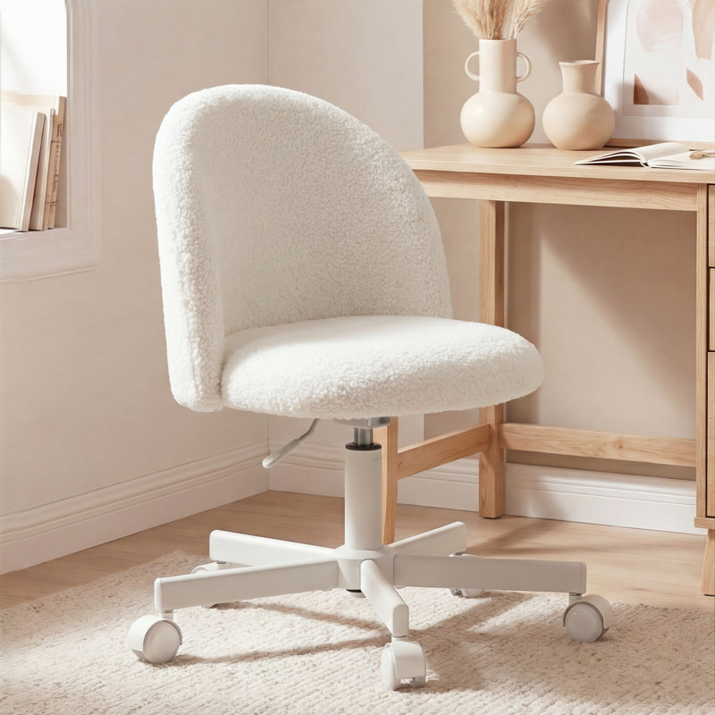 Fauteuil de bureau Home Chair, Blanc, Blanc