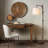 Retro Farmhouse Walnut Wood Floor Lamp - Rustic Tree Trunk Design With Foot Switch