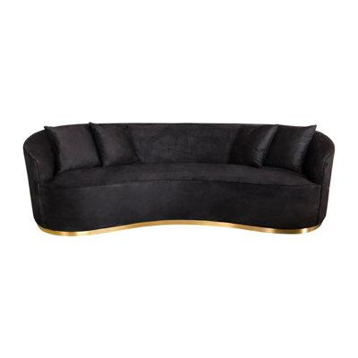 Raven 98" Round Arm Curved Sofa