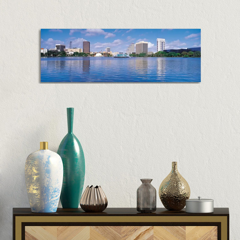 Orlando Panoramic Skyline Cityscape - Wrapped Canvas Panoramic Print