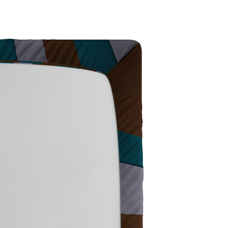 Microfiber Geometric Fitted Sheet, Full/Double Fitted Sheet
