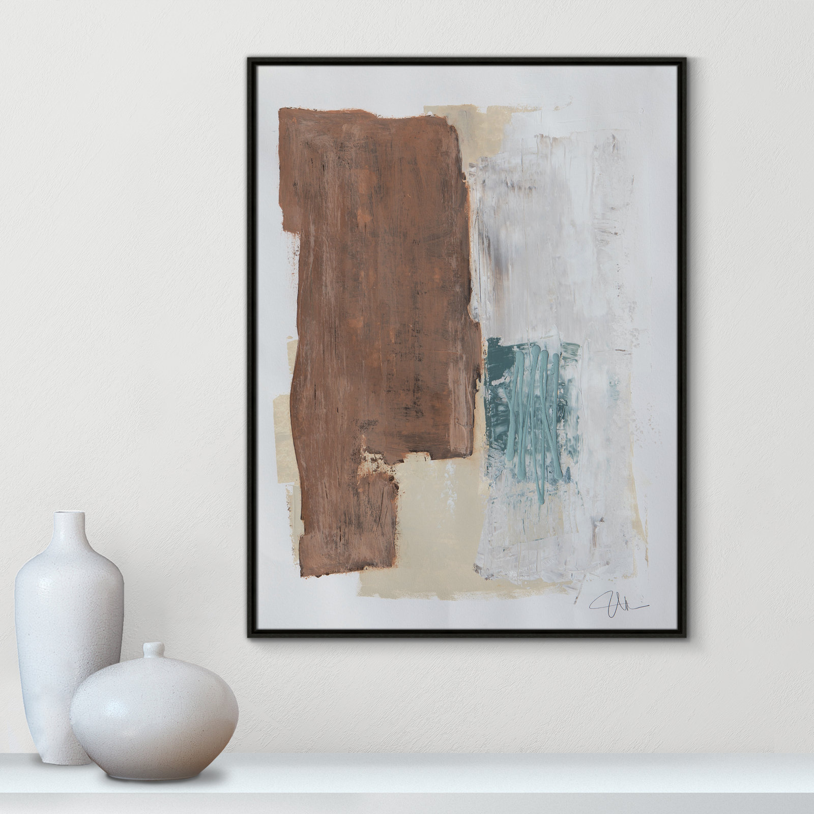 Together We Work I Print, Espresso Framed, 41.5'' H x 31.5'' W x 2'' D
