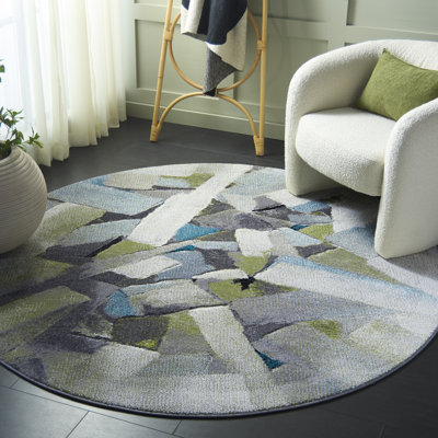Tapis vert / gris Gillo 6937