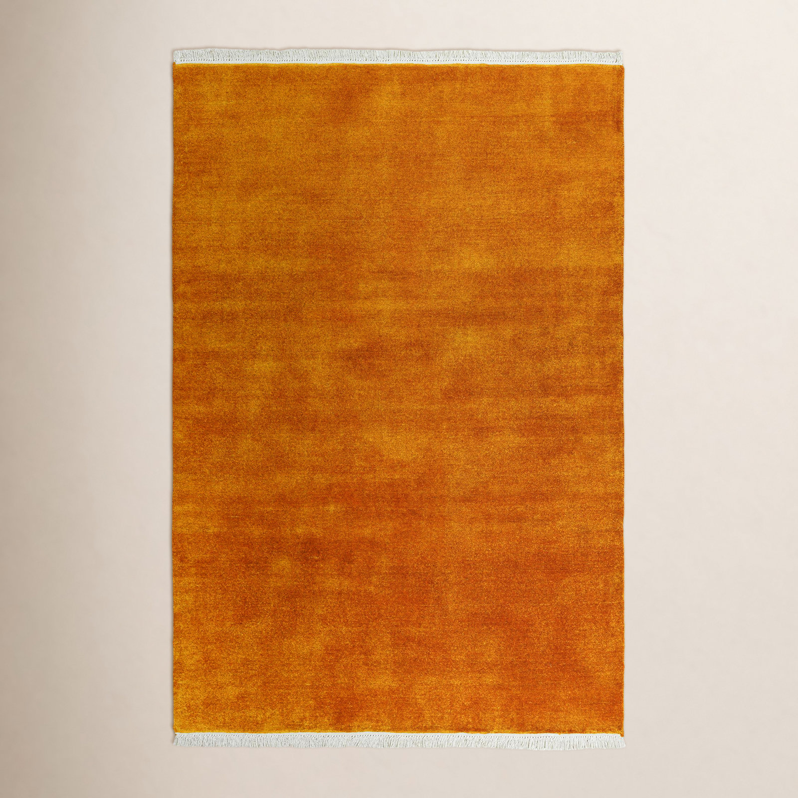 Clio Handmade Wool Burnt Orange Rug, Rectangle 5' x 7'6"