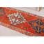 Tapis turc fait à la main en orange vif parfait pour orner votre couloir