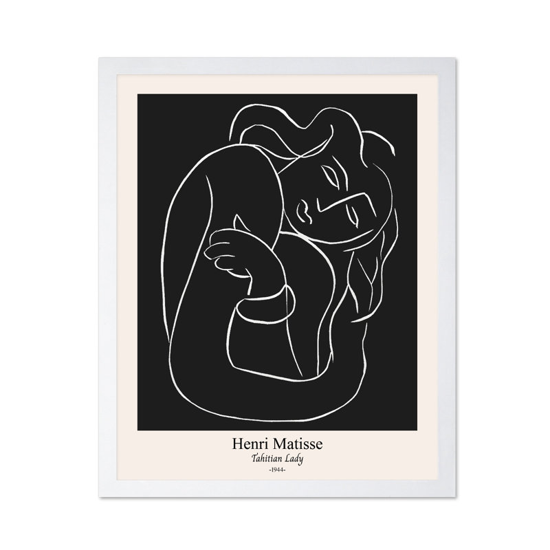Henri Matisse - Dame de Tahiti, Poster, White Framed, 16"H x 20"W