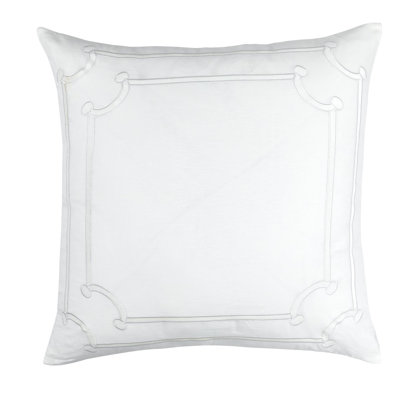 Jane Appliqued Feather Throw Pillow