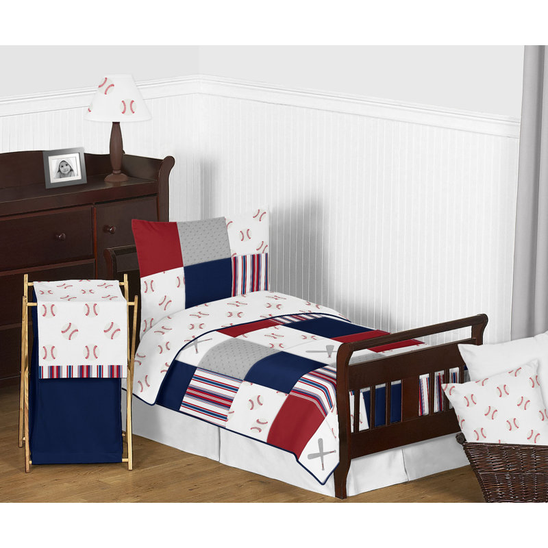 Baseball Patch 5 Piece Toddler Bedding Set