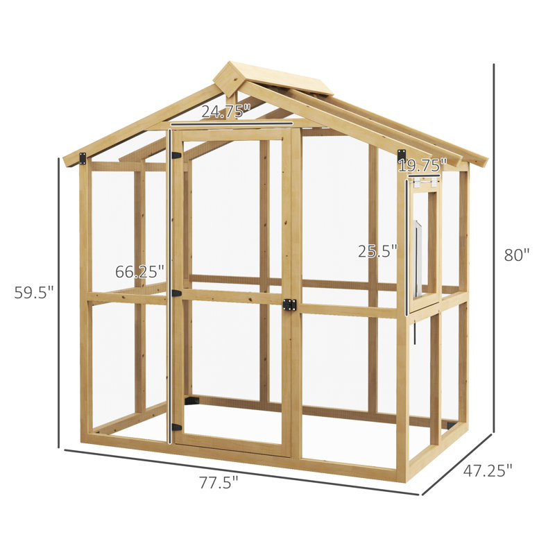 77.5" W x 47.25" D Greenhouse