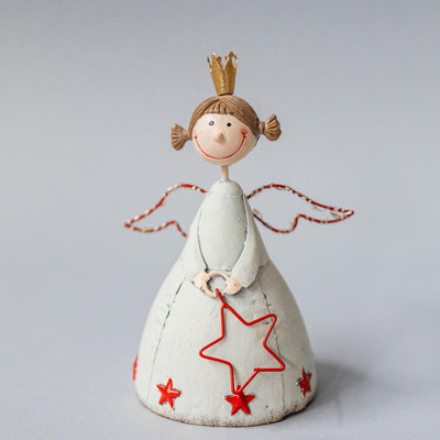 Angel With Star Accents And Wings Decoration