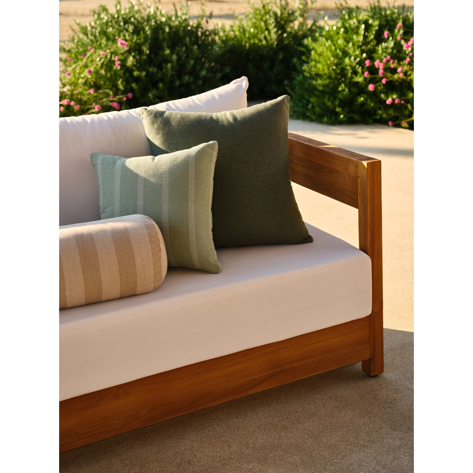 Lani Sunbrella Outdoor/Indoor Pillow, Play Snow