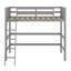 Lit mezzanine en bois avec échelle-1201506786
