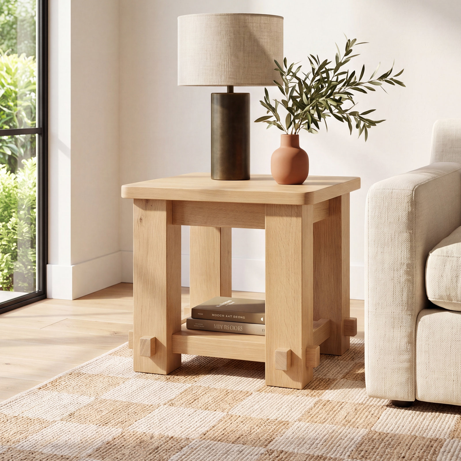 22" Oak End Table