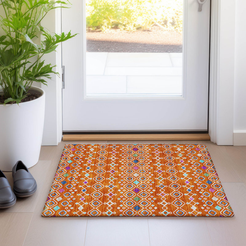 Tapis rectangulaire Aleighna avec envers antidérapant, Rectangle 1 pi 8 po x 2 pi 6 po