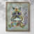 Toile avec cadre noyer
