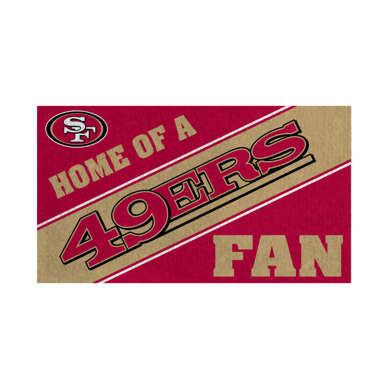 NFL Home of a Fan Team Color Outdoor Doormat, San Francisco 49ers