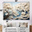 Ensemble de salon mural blanc et bleu River I - River Decor Wall Art-107734288-107734290