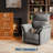 Power Swivel Rocker Recliner Glider with USB, Chenille Fabric Chair for Living Room & Nursery-800697375