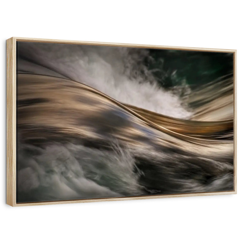 Bronze, Cadre flottant en bois naturel, 31 po x 21 po