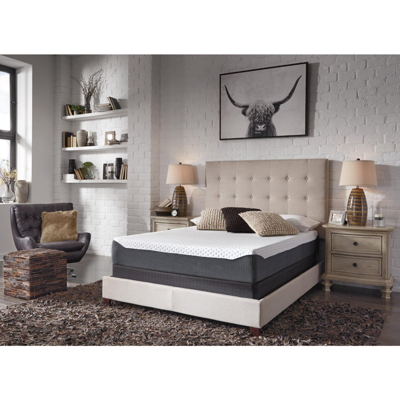 King Size White Adjustable Gel Memory Foam Mattress