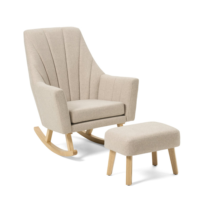 Tutti Bambini Jonah Rocking Chair and Footstool Set, Stone