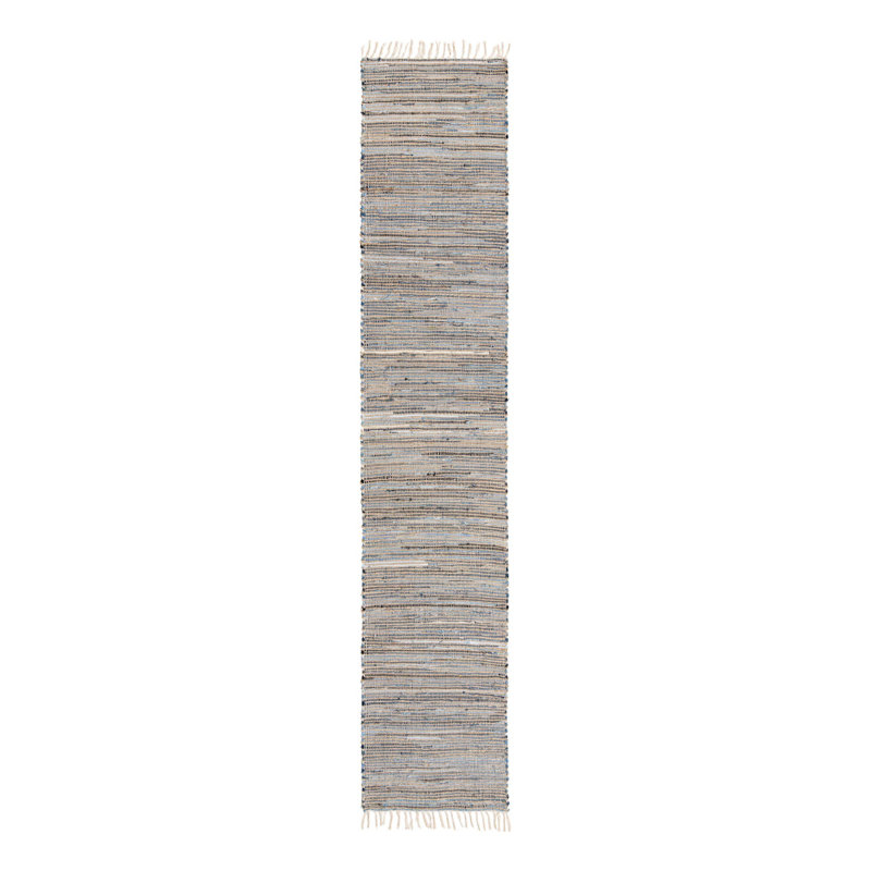 Holly-Rose Cotton Striped Indoor Rug, Runner 2'7" x 13'1"