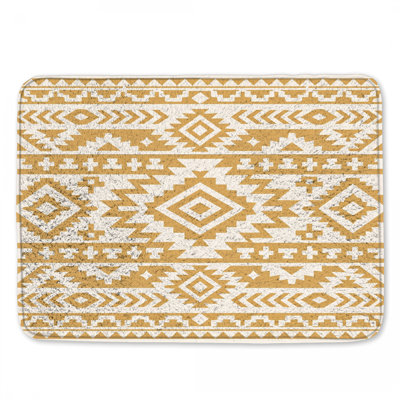 Southwestern Aztec Pattern Bath Mat