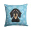  Coussin décoratif teckel noir et brun clair 14 po Snowflake
