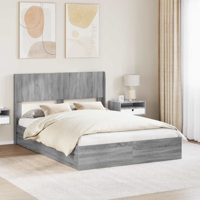Bed, Kingsize (5'), Grey Sonoma