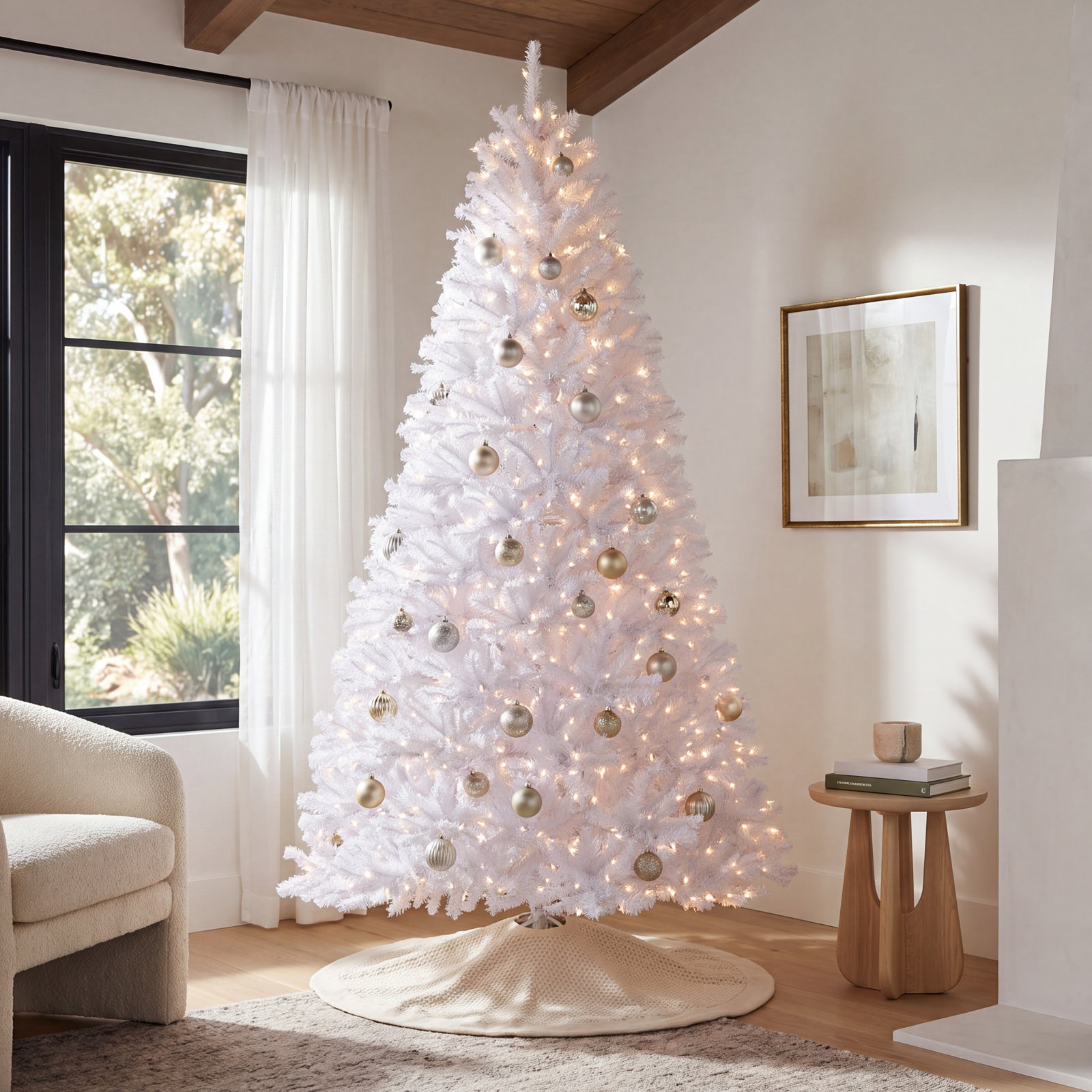 Pre-Lit Spruce Christmas Tree, 9'