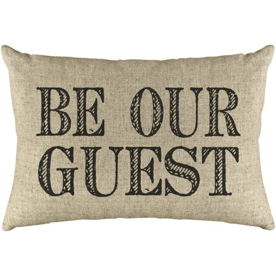  Be our Guest Linen Lumbar Pillow