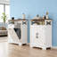 Armoire à poubelle inclinable avec rangement caché, conception à l'épreuve des chiens pour l'organisation de la cuisine, de la salle de bain et de la salle de lavage-123441221-123441219