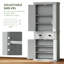 Armoire de rangement pour aliments 72,5 pouces, adaptée pour la cuisine, la salle à manger, la salle de bain ou le couloir, gris