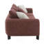 Canapé en tweed marron Mardi avec 3 coussins