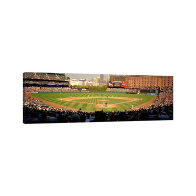 Camden Yards Baseball Game Baltimore Maryland USA 1 Piece Wrapped Canvas Panoramic Wall Art