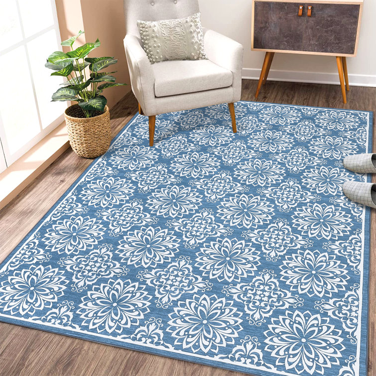 Despena Washable Floral Indoor Rug