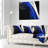 Glittering Blue Pattern - Abstract Printed Pillow