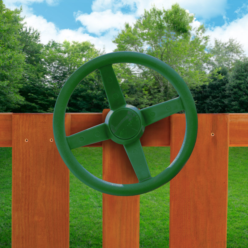 Treasure Trove II Swing Set - Professional Installation Available, Natural, Tongue and Groove Wood Roof, Yes