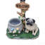 Statue de planteur de chien carlin assis