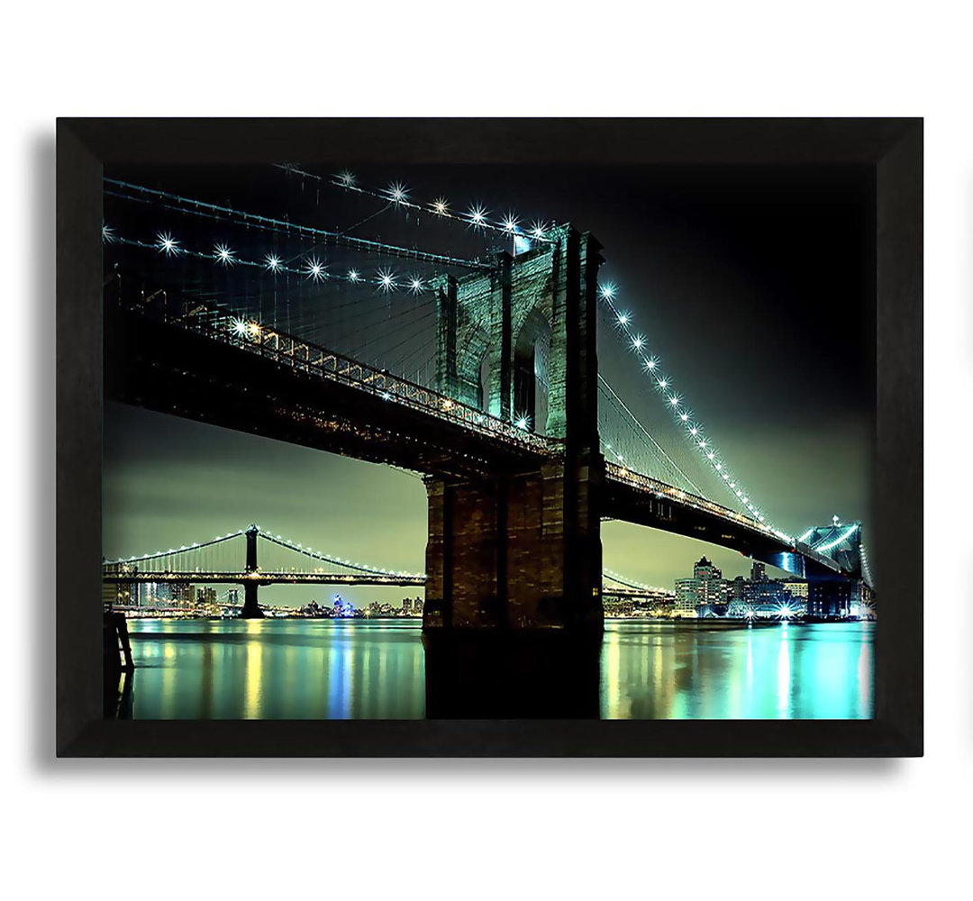 Gerahmtes Leinwandbild Brooklyn Bridge NYC