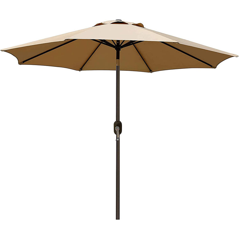 108 " W Octagonal Tilt Beach and Market Umbrella with Crank Lift