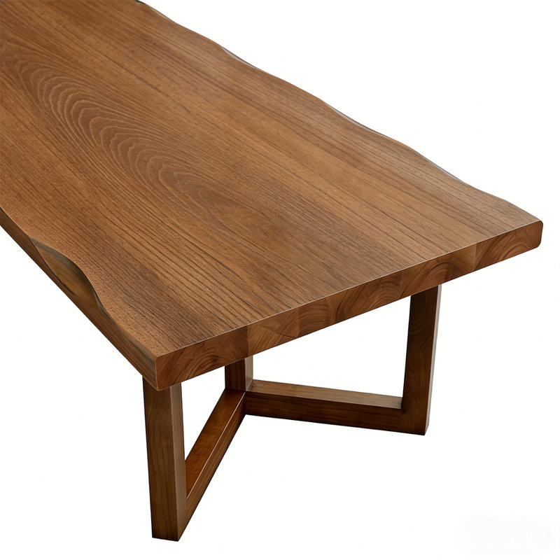 Bureau en bois massif et bureau d'écriture, H 29,5 po x l 102,4 po x P 39,4 po