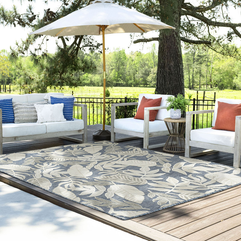 Daisy Transitional Floral Area Rug, Aqua, Rectangle 1'11'' x 3'