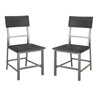 Mckain Open Back Side Chair in Silver